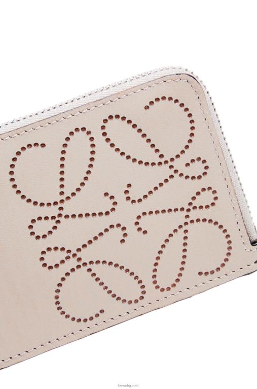 Loewe маркова картодържател за монети от класическа телешка кожа F84B81407 Жени лек овесен/тен