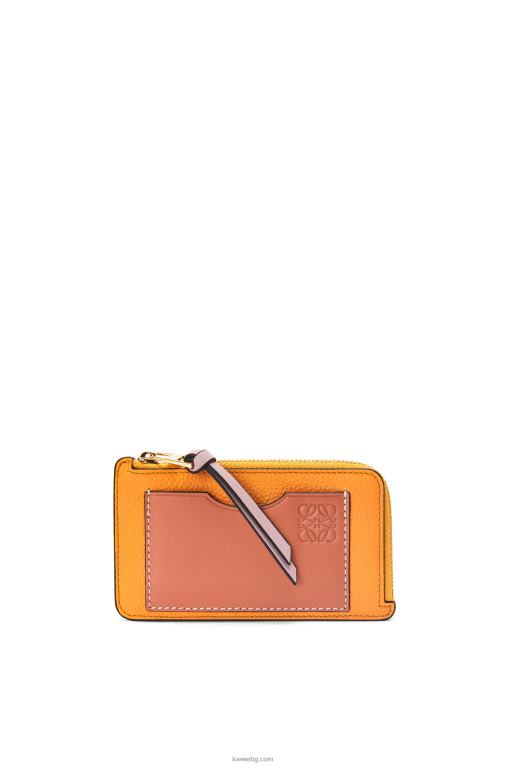Loewe картодържател за монети от мека зърнеста телешка кожа F84B81408 Жени мандаринов/коралов риф