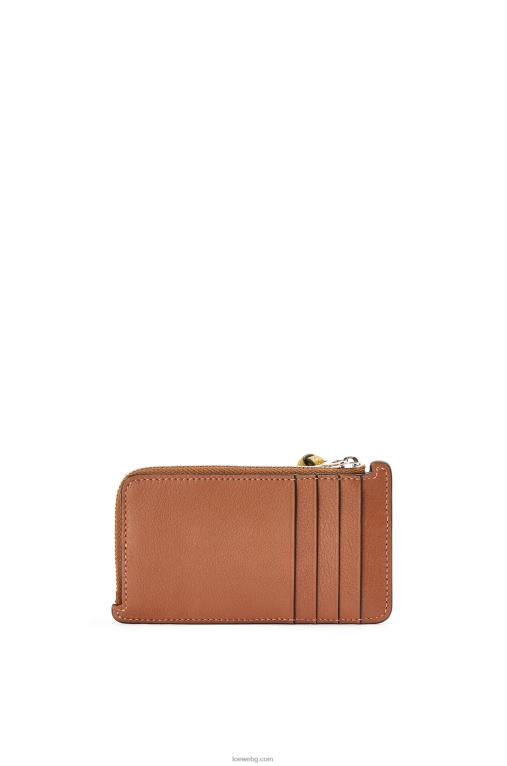 Loewe маркова картодържател за монети от класическа телешка кожа F84B81418 Жени тен/охра