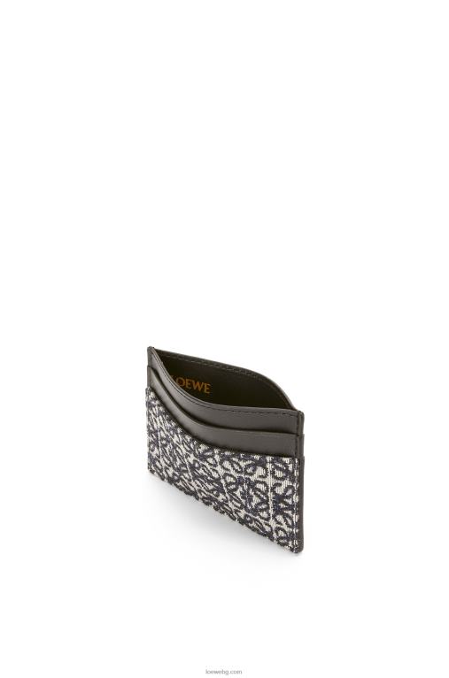 Loewe обикновен картодържател от жакард и телешка кожа F84B81419 Жени тъмносиньо/черно