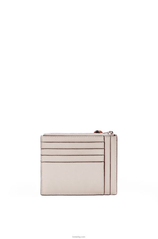 Loewe маркова картодържател за монети от класическа телешка кожа F84B81420 Жени лек овесен/тен