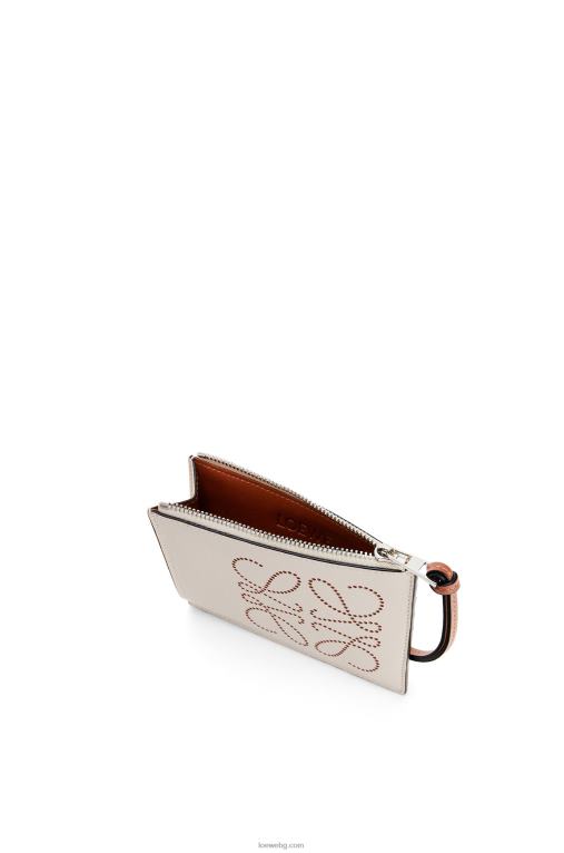 Loewe маркова картодържател за монети от класическа телешка кожа F84B81420 Жени лек овесен/тен