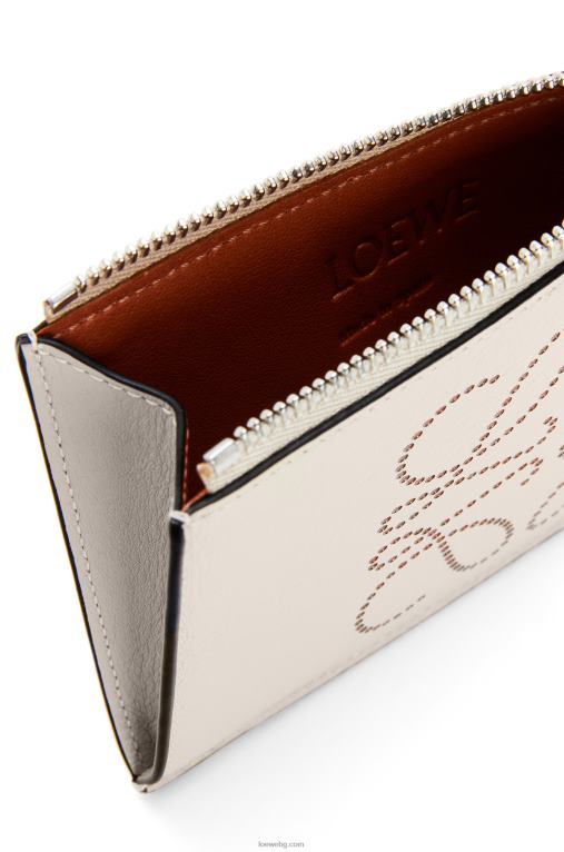 Loewe маркова картодържател за монети от класическа телешка кожа F84B81420 Жени лек овесен/тен