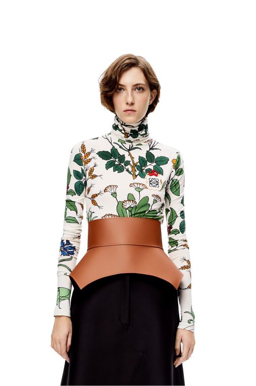 Loewe Оби колан от напа F84B81153 Жени тен