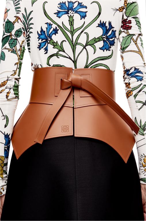 Loewe Оби колан от напа F84B81153 Жени тен