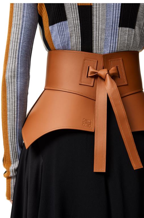 Loewe Оби колан от напа F84B81153 Жени тен