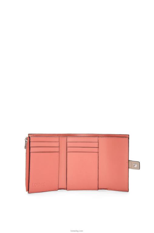 Loewe малък вертикален портфейл от мека зърнеста телешка кожа F84B81221 Жени лек овес/мед