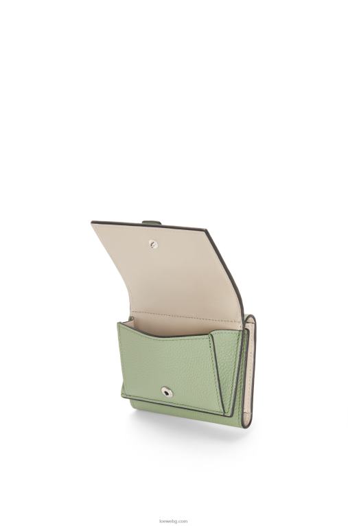 Loewe сгъваем портфейл от мека зърнеста телешка кожа F84B81223 Жени розмарин/тен