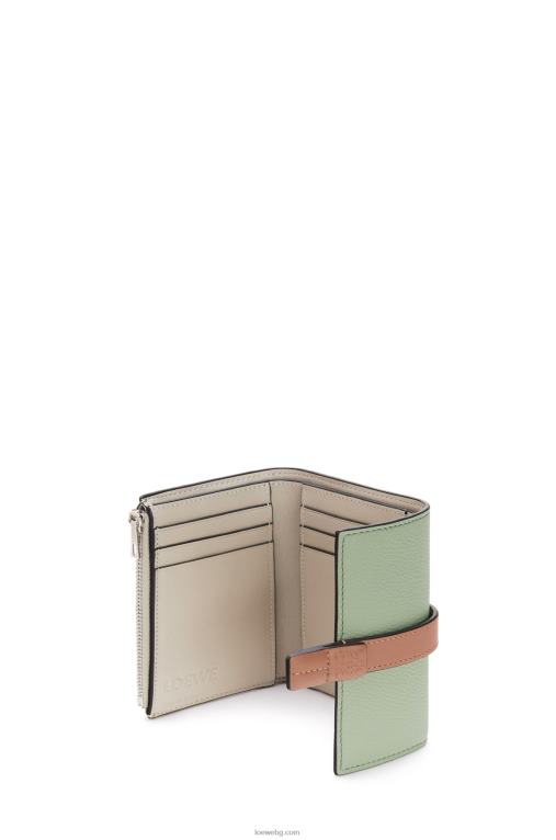 Loewe малък вертикален портфейл от мека зърнеста телешка кожа F84B81225 Жени розмарин/тен