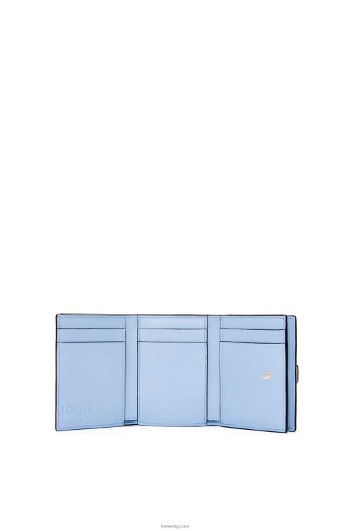 Loewe сгъваем портфейл от мека зърнеста телешка кожа F84B81227 Жени меко бяло/лайм жълто
