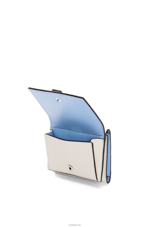 Loewe сгъваем портфейл от мека зърнеста телешка кожа F84B81227 Жени меко бяло/лайм жълто