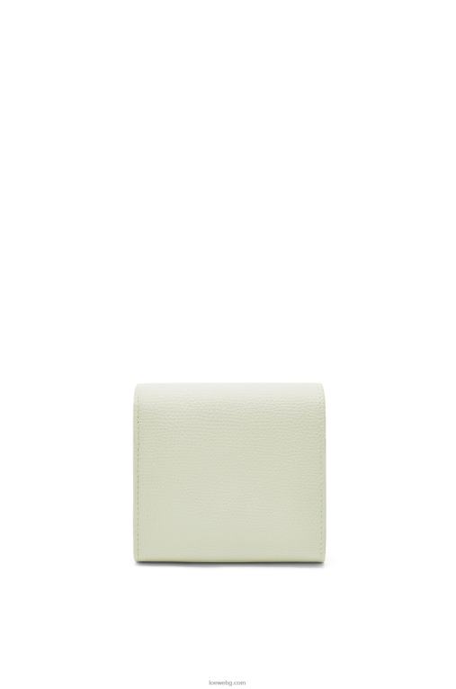 Loewe анаграм компактен портфейл с капак от телешка кожа с камъчета F84B81233 Жени светъл селадон