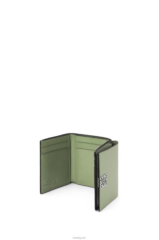Loewe анаграм троен портфейл от зърнеста телешка кожа F84B81247 Жени розмарин