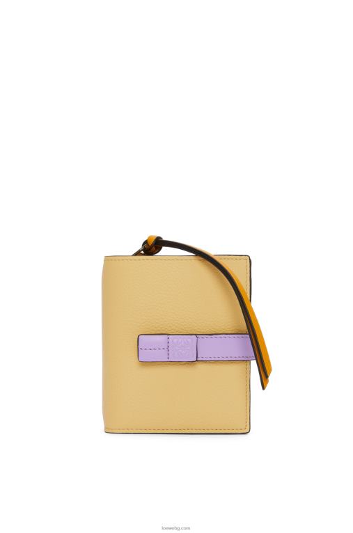 Loewe компактен портфейл с цип от мека зърнеста телешка кожа F84B81268 Жени тъмно масло/лилаво