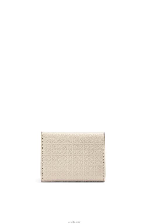 Loewe повторен троен портфейл от релефна копринена телешка кожа F84B81271 Жени лек овес