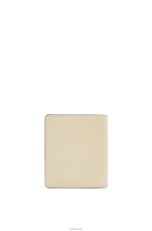 Loewe повторен компактен портфейл с цип от релефна копринена телешка кожа F84B81272 Жени лек овес