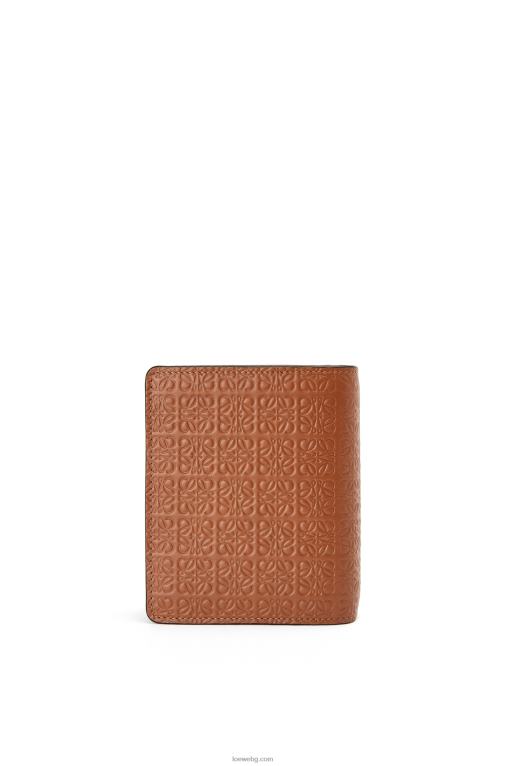 Loewe повторен компактен портфейл с цип от релефна копринена телешка кожа F84B81281 Жени тен