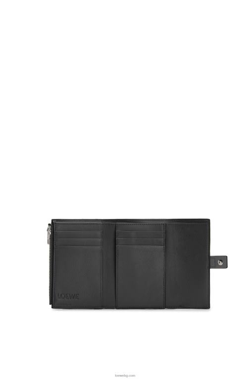 Loewe малък вертикален портфейл от мека зърнеста телешка кожа F84B81295 Жени черен