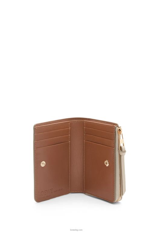 Loewe тънък портфейл с цип от класическа телешка кожа F84B81302 Жени лек овес