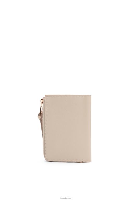 Loewe тънък портфейл с цип от класическа телешка кожа F84B81302 Жени лек овес