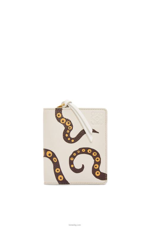 Loewe октопод компактен портфейл с цип в класическо теле F84B81304 Жени меко бяло