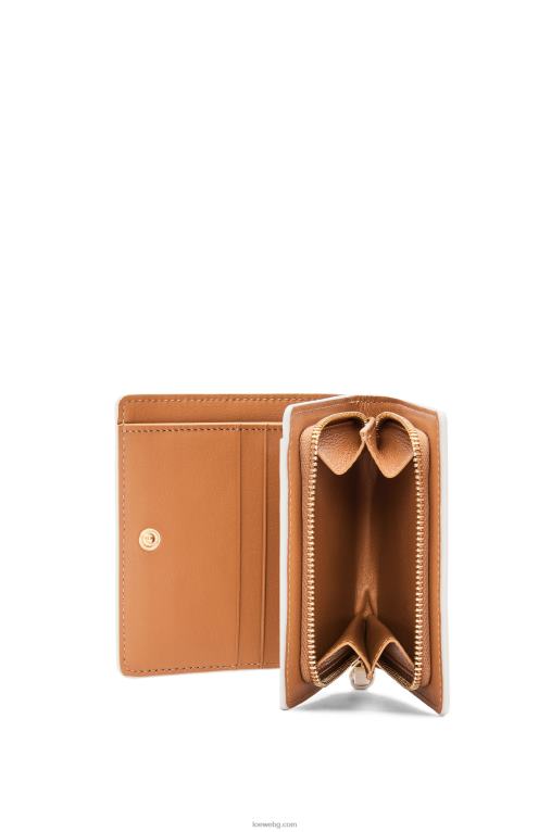 Loewe октопод компактен портфейл с цип в класическо теле F84B81304 Жени меко бяло