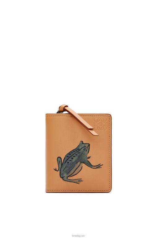 Loewe жаба компактен портфейл с цип в класическо теле F84B81305 Жени топла пустиня