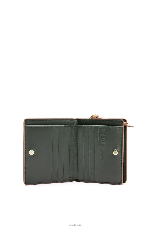 Loewe жаба компактен портфейл с цип в класическо теле F84B81305 Жени топла пустиня