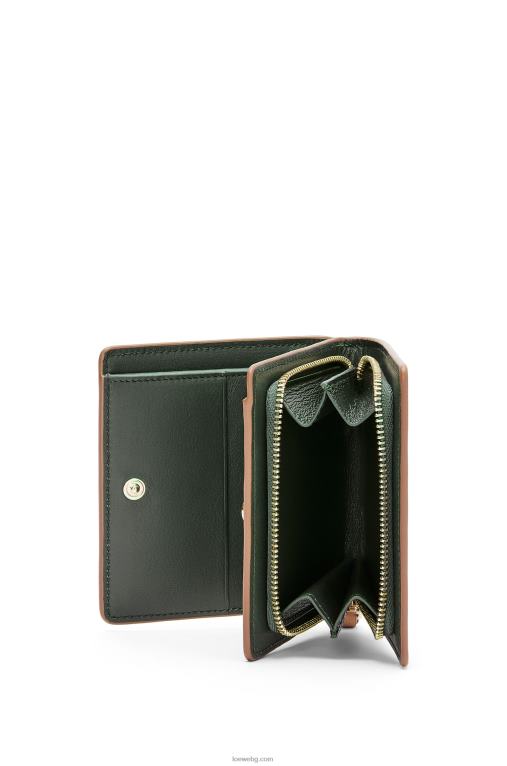 Loewe жаба компактен портфейл с цип в класическо теле F84B81305 Жени топла пустиня