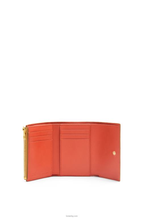 Loewe бухал малък вертикален портфейл от класическа телешка кожа F84B81306 Жени дюна