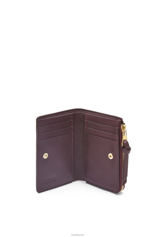 Loewe тънък портфейл с цип Octopus от класическа телешка кожа F84B81303 Жени подрязвам