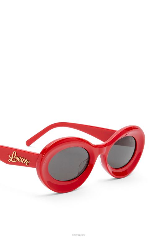 Loewe кръгли слънчеви очила от ацетат F84B81458 Жени блестящо червено