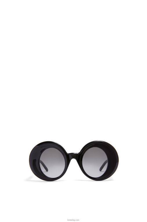 Loewe големи кръгли слънчеви очила от ацетат F84B81481 Жени черен