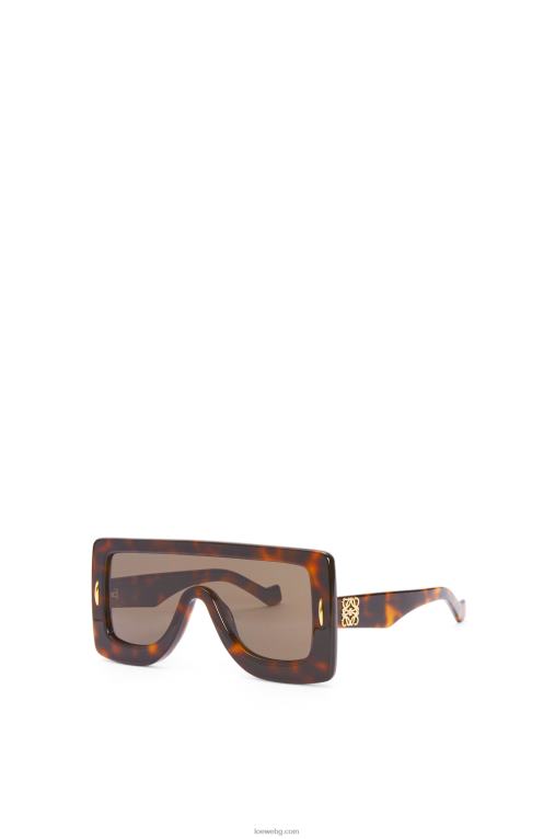 Loewe анаграм маска слънчеви очила в ацетат F84B81490 Жени Хавана