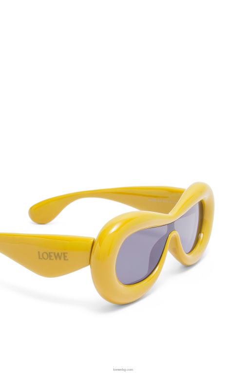 Loewe надути маска слънчеви очила от найлон F84B81500 Жени жълто