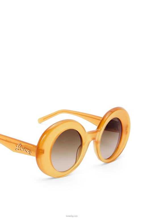 Loewe големи кръгли слънчеви очила от ацетат F84B81502 Жени пчелен мед