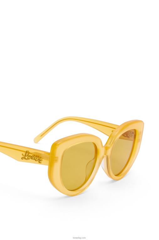 Loewe слънчеви очила тип пеперуда от ацетат F84B81505 Жени канарче жълто