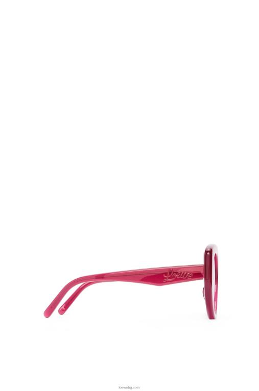 Loewe слънчеви очила тип пеперуда от ацетат F84B81507 Жени череша