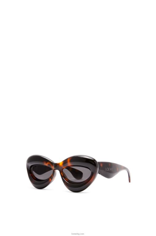 Loewe напомпани найлонови слънчеви очила тип cateye F84B81422 Жени Хавана