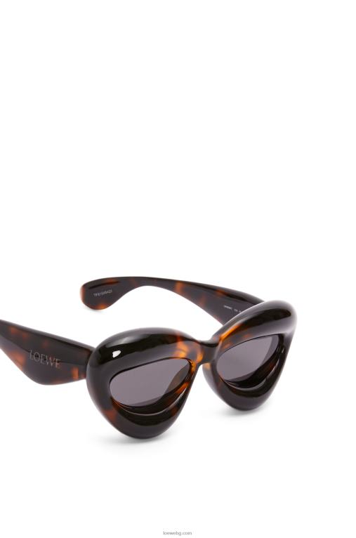 Loewe напомпани найлонови слънчеви очила тип cateye F84B81422 Жени Хавана