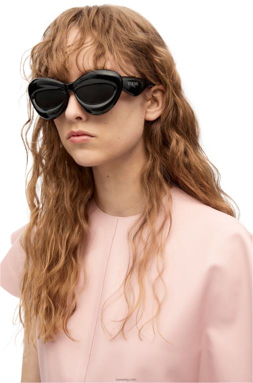 Loewe напомпани найлонови слънчеви очила тип cateye F84B81423 Жени черен