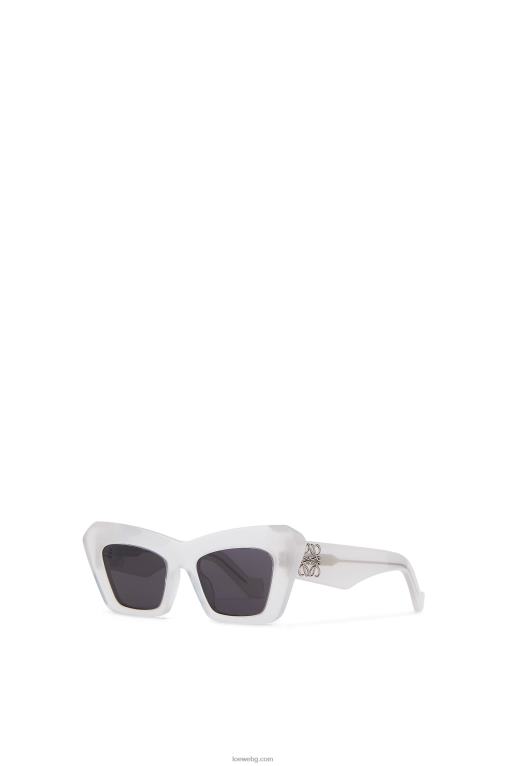 Loewe слънчеви очила cateye в ацетат F84B81479 Жени ледено бяло