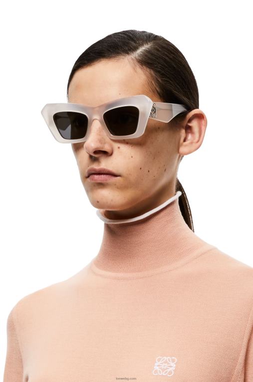 Loewe слънчеви очила cateye в ацетат F84B81479 Жени ледено бяло