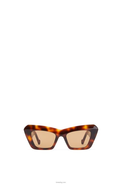 Loewe слънчеви очила cateye в ацетат F84B81480 Жени кафява Хавана
