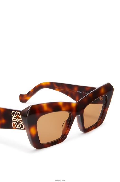 Loewe слънчеви очила cateye в ацетат F84B81480 Жени кафява Хавана