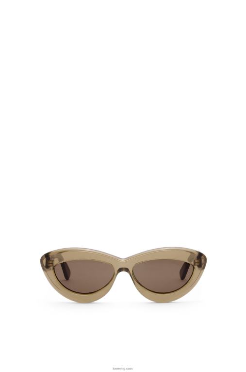 Loewe слънчеви очила cateye в ацетат F84B81498 Жени кафяво зелено