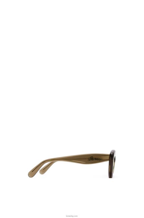 Loewe слънчеви очила cateye в ацетат F84B81498 Жени кафяво зелено