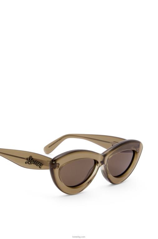 Loewe слънчеви очила cateye в ацетат F84B81498 Жени кафяво зелено