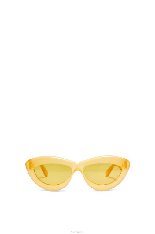 Loewe слънчеви очила cateye в ацетат F84B81504 Жени канарче жълто