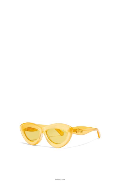 Loewe слънчеви очила cateye в ацетат F84B81504 Жени канарче жълто